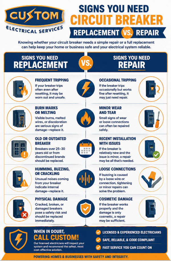 Circuit breake rrepair vs replacement